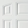 Top left section of a white door